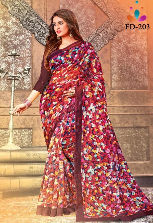 FD Vol 1 Orgenza Digital Printed Saree Collection